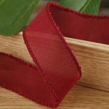 Solid Color Bean Shape Pom Pom Edge Ribbon, DIY Handmade Bow Decoration, Fabric Ribbon For Gifts, Hats - Multicolor - View 7