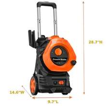 Electric Pressure Washer 3800PSI Max With Nozzles And Telescopic Handle Orange - 1 - View 3