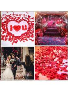 2000/1000/500Pcs Artificial Fake Rose Petals Colorful Simulation Silk Rose Petal For Valentines Day Wedding Party Romantic Decoration