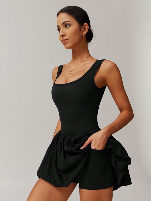MASKERT Rochie pentru femei, rochie tenis, îmbrăcăminte sport, costum de yoga, costum de tenis, costum sport, respirabil și confortabil, prietenos cu pielea