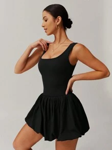 MASKERT 女士连衣裙网球服运动服瑜伽服网球服运动套装透气舒适亲肤 - 黑色 - 查看 8