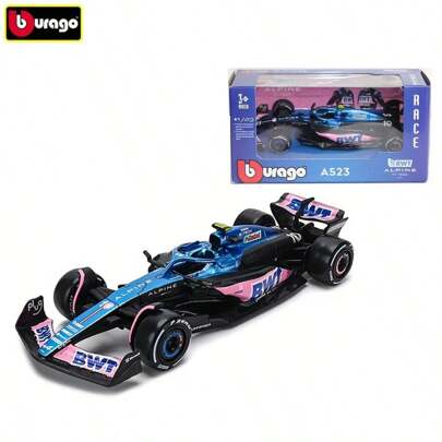Burago 1:43 Scale Alpine A523 Team Racing Car #10 Model Die-Cast Alloy Car Collection Racing Car Toy Racing Car Ornaments Christmas Birthday Gift