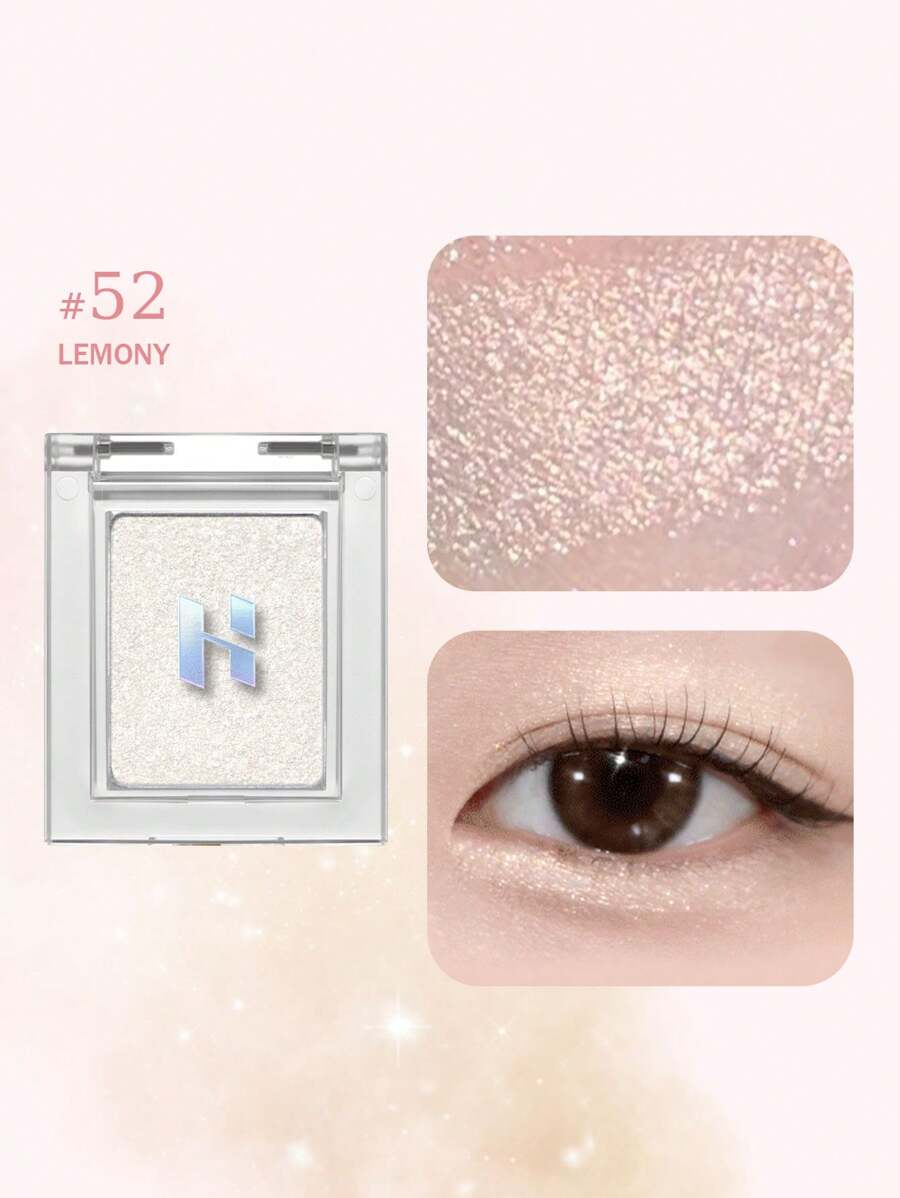 HOLIKA HOLIKA My Fave Piece Eyeshadow 52 LEMONY Palette | Single Eyeshadow | Soft Neutral Ash Color, Long-Wearing, Glitter, Clear Watercolor | Palette With Easy Color Matching For All | Korean Beauty, Korean Makeup - 52 LEMONY - 查看 1
