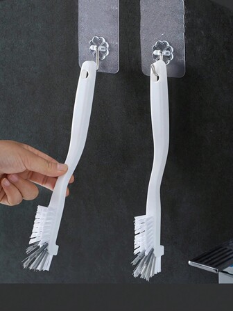 1 件/2 件/3 件手柄清洁刷，长柄缝隙刷，杯盖，海鲜，清洁厨房，浴室，灌浆，窗户和水槽 - 耐用中毛清洁剂适用于瓶子，瓷砖线，窗户轨道，浴室缝隙刷，缝隙和狭窄空间