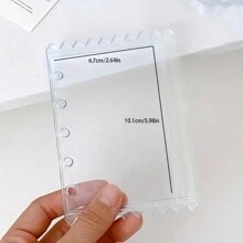 Bộ bìa cứng trong suốt M5 A8 có nơ hồng, ngăn chia hình ảnh, lịch, túi đựng đồ, trang bên trong, phong bì, nhiều trang bổ sung, đồ dùng văn phòng phẩm phù hợp cho sổ kế hoạch album ảnh, sổ tay kế hoạch tiết kiệm, thử thách, lập kế hoạch ngân sách - Hồng - Xem 12