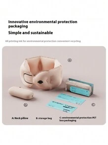 EVERYTHINK Gối chữ U bơm hơi du lịch công tác Gối cổ có thể gập lại di động Gối hỗ trợ cổ du lịch đường dài Bốn tùy chọn màu sắc - Nhiều màu - Xem 7