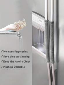 1/2pcs Refrigerator Door Handle Cover, Kitchen Appliance Decor, Anti-Skid Protector Gloves, For Fridge Microwave Oven Door Knob , CoversNon-Slip Anti-Oil Warm Refrigerator Door Handle Gloves, Refrigerator Oven Handle Protective Cover, Handle Gloves