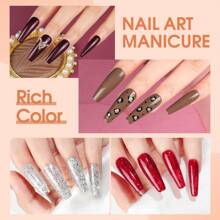 coscelia 32pcs/Set 7ml Gel Nail Polish Kit, Includes UV Lamp And USB Nail Drill, Autumn/Winter Colors With Red, Gold, Silver Glitter, Base Coat And Matte Top Coat, Suitable For Women To DIY Nail Salon At Home - Multicolor - View 8