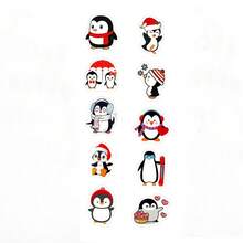 500 张/卷卡通企鹅动物贴纸，适合礼品包装 - 彩色 - 查看 4