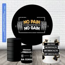 Trio Capas Cilindro + Painel Redondo 1,50m Academia