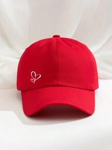 1pc Outdoor Printed Double-Layer Heart Shaped Baseball Cap, Breathable Adjustable Golf Sun Hat For Women, Fashionable Curved Brim Sun Hat For Men, All-Season Couple Hat Gift For Valentine's Day Valentines - Baseball Cap - View 5