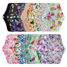 Set de 5 almohadillas sanitarias reutilizables y lavables, forros panty, almohadillas menstruales reutilizables de carbón de bambú para incontinencia, color aleatorio
