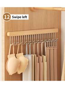 1pc Premium Wooden Wall-Mounted Hanger With Pull-Out Design For Underwear, Vests, Ties, Hats And Scarves, Space-Saving Closet Organizer Bedroom, Organizer, Home Storage, For White T-Shirt Women, Black Pants Women, Ladies Winter Clothes, Dress, Winter Clothes For Ladies, Elegant Woman Dresses, White Shirt For Ladies, Long Sleeve, White Jumpsuit For Women, Spring Dresses For Women, Spring Outfits For Women, Spring, Spring Clothes, Minimalist, Summer Tops Storage