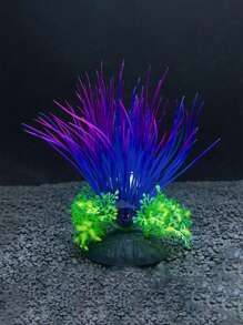 Decoraciones de acuario, plantas artificiales, de fácil cuidado, accesorios decorativos de micro paisaje, hierba submarina falsa, paisajismo de acuario, plantas acuáticas de plástico, decoración de pecera