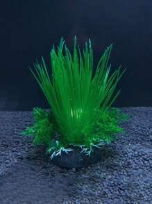 Decoraciones de acuario, plantas artificiales, de fácil cuidado, accesorios decorativos de micro paisaje, hierba submarina falsa, paisajismo de acuario, plantas acuáticas de plástico, decoración de pecera