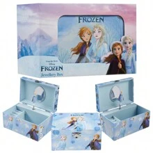 Disney Stitch Jewellery Box Musical Wind Up Spinning Figure Frozen Memory Keepsake Ring Slots Organiser Bedroom DecGift - Multicolor - View 1