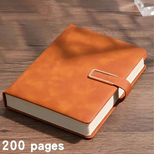 Vintage A5 Leather Notebook With Personalized Soft Cover And Bookmark - Perfect For Business Meetings And University Life, Soft Faux Suede Material,School Supplies,Back To School