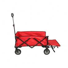 Ozark Trail Camping Utility Wagon With Tailgate & Extension Handle, Red, Polyester, 21.6" Height - 1 - 查看 5