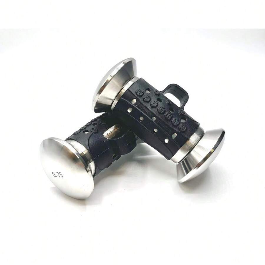 Egg Weights Adjustable Dumbbell 7.0 Lbs Set Stainless Steel Hand Weights With Anti-Slip Silicone Rubber Finger Loop For Training, Boxing, And Workout For Men And Women - 2 Dumbbells, 3.5 Lbs Each Hand - 1 - 查看 1