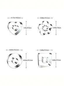 1 szt. Stal nierdzewna Czekoladowy pączek, kwiat i serce w kształcie DIY Formy do ciasteczek/ciasteczek do pieczenia