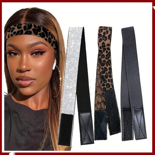 3 Pcs Elastic Bands For Wig, Lace Melting Edge Wrap To Lay Edges