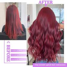Clip In Human Hair Extensions Burgundy Wine Red 99J Hair Straight Real Human Hair Extensions Clip In 140g 20 Inch Red Clip In Extensions Virgin Hair Extensions 8PCS