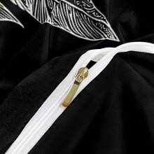 2/3pcs 3D Black And White Flower Dream Catcher Print Duvet Cover Set Black Series Bedding Set Cozy Bedroom Decor (Size 135x200 Only 1 Pillowcase)