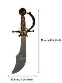 1 Pieza Espada de plástico de pirata para disfraz, decoración y utilería de fiesta