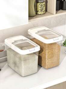 1pc 米桶家用收纳防虫防潮密封米罐储米箱面粉储米罐米收纳箱