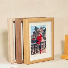 1pc Customized Photo, Customized Photo Album Page (Minimalist Frame + Customized Photo), Wooden Frame, Tabletop Display, Creative Wooden Frame, Finished Frame Simple, Rich In Color, Modern, High-Quality Customization, Personalized, Unique Ideal Gift, Suitable For Boyfriend, Girlfriend, Mom, Dad, Family, Friends, Anniversary, Valentine's Day, Mother's Day, Birthday, Children's Day, Father's Day, Graduation, Wedding Gifts - Multicolor - View 3