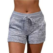 Women's Shorts Cotton Blend - Light Gray - View 1