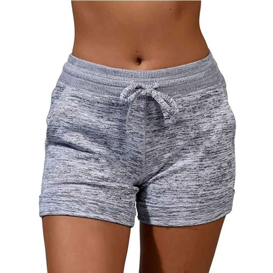 Women's Shorts Cotton Blend - Light Gray - View 1