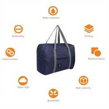 Travel Bag Luggage Bag Carry On Bag Weekend Bag Large Capacity Waterproof Foldable Storage Bag Organizer Nylon Tote Bag Zipper Handbags For Outdoor Women Men Travel Vacation For Student Back To School Stuff Travel Accessories For Suitcase Overnight Bag Gym Bag Duffle Bag Duffel Bag For Luggage College Bag Luggage Bags Weekender Bag Hospital Bag Holiday Waterproof Bag Winter Bag For School School Accessories - Navy Blue - View 6