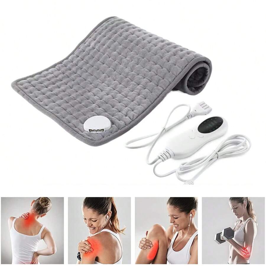 Therapeutic Electric Back Heat Pad Wrap For Muscle Tension Back Neck Relief Gift - Grey - View 1