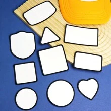 Parches de tela (de planchar), 10 formas de parches en blanco para sublimación, accesorios de ropa, apliques DIY, parches para coser y reparar para manualidades DIY, ropa, chaquetas, vaqueros, vestidos, bolsas, mochilas, sombreros, decoraciones, regalos del Día de San Valentín - Multicolor - Ver 13