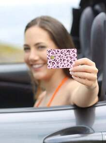 Portador de tarjeta de débito con estampado de leopardo, Portador de tarjeta de débito con patrón de labios rojos, Portador de llave de transporte y tarjeta de débito a prueba de burbujas, resistente al agua, ultra delgado, resistente al desgarro, antiarrugas, Portador de tarjeta de regalo del Día de San Valentín, Cartera de tarjetas, Portador de tarjetas de presentación, Portador de tarjetas de crédito, Cartera de tarjetas para mujer, Cartera de tarjetas para hombre