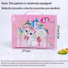 1 Set/68pcs Watercolor Pens, Art Painting Tools, Crayons, Stationery Gift Drawing Set, Writing Supplies, Learning Supplies (Box Color & Pattern Shipped Randomly)