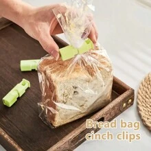 10pcs Superior Bread Bag Clips - HDPE Sealed Clips With Easy Squeeze Lock, Airtight Seal, Space Saving, For Freshness Of Various Bags, Essential Kitchen Accessory