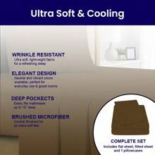 Luxurious Ultra Soft 3-Piece Bamboo Fiber Bed Sheet Set With Deep Pockets - Twin - Chocolate - View 6