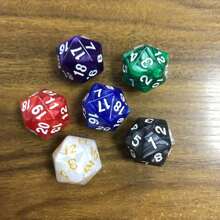 Dados poliedricos numerados de 20 caras, adecuados para Magic: The Gathering - Multicolor - Ver 5