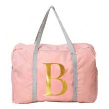 Travel Bag Luggage Bag Carry On Bag Weekend Bag Large Capacity Waterproof Foldable Storage Bag Organizer Nylon Tote Bag Zipper Handbags For Outdoor Women Men Travel Vacation For Student Back To School Stuff Travel Accessories Bag For School School Accessories - Pink - View 11