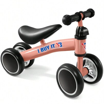 4 Wheels Baby Balance Bike, No Pedal Toddler Balance Bike, Lightweight Ride On Toys For Kids, Children's First Bike Training Bicycle