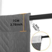 1 panel de cortinas térmicas de invierno, aislantes, cálidas, insonorizadas, a prueba de viento, que reducen el ruido, 100% opacas, decoración moderna para el hogar, cortinas gruesas - Beis - Ver 7