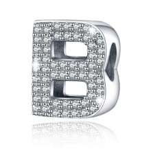 Easvnya Silver Zirconia English Alphabet A-Z Pendant, Suitable For Handmade Bracelets/Necklaces, Minimalist & Fashionable Jewelry Charm, DIY Craft, Women's Birthday Party Gift