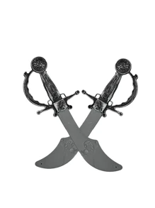 1 Pieza Espada de plástico de pirata para disfraz, decoración y utilería de fiesta