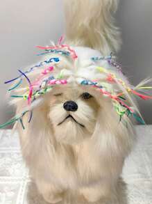 8 件装宠物彩色绳，适用于长毛猫狗，多功能可爱编织头发装饰 - 彩色 - 查看 11