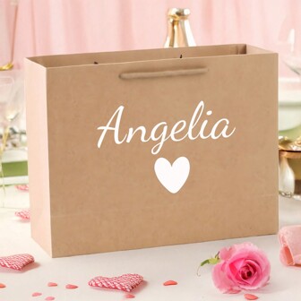 Personalized Name Gift Bag, Birthday Gift Bag, Special Occasion Gift Bag, Personalised Valentines Gift Bag, Custom Birthday Gift Packaging, Personalised Love Gift Bag, Waterproof, Seal, No-Iron, Ornamental, Vintage, High-Quality, Adorable, Cute, Stylish, Custom, Personalized, Unique, Ideal Gifts For Her, Boyfriend, Girlfriend, Dad, Mom, Family, Friends, Son, Daughter, For Anniversaries, For Valentine's Day, For Weddings, Wedding Essentials