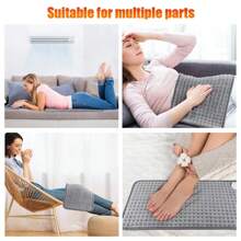 Therapeutic Electric Back Heat Pad Wrap For Muscle Tension Back Neck Relief Gift - Grey - View 8