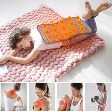 Therapeutic Electric Back Heat Pad Wrap For Muscle Tension Back Neck Relief Gift - Grey - View 9