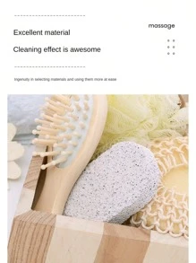 1 件套沐浴按摩套装；浴室淋浴；按摩沐浴；感恩节礼物适用，简约优雅，舒适沐浴；去除污垢，细化肌肤，按摩肌肤，忙碌一天后放松身心，改善睡眠 - 彩色 - 查看 8